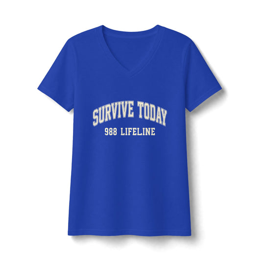 Survive Today 988 Lifeline V-Neck/Suicide Awareness