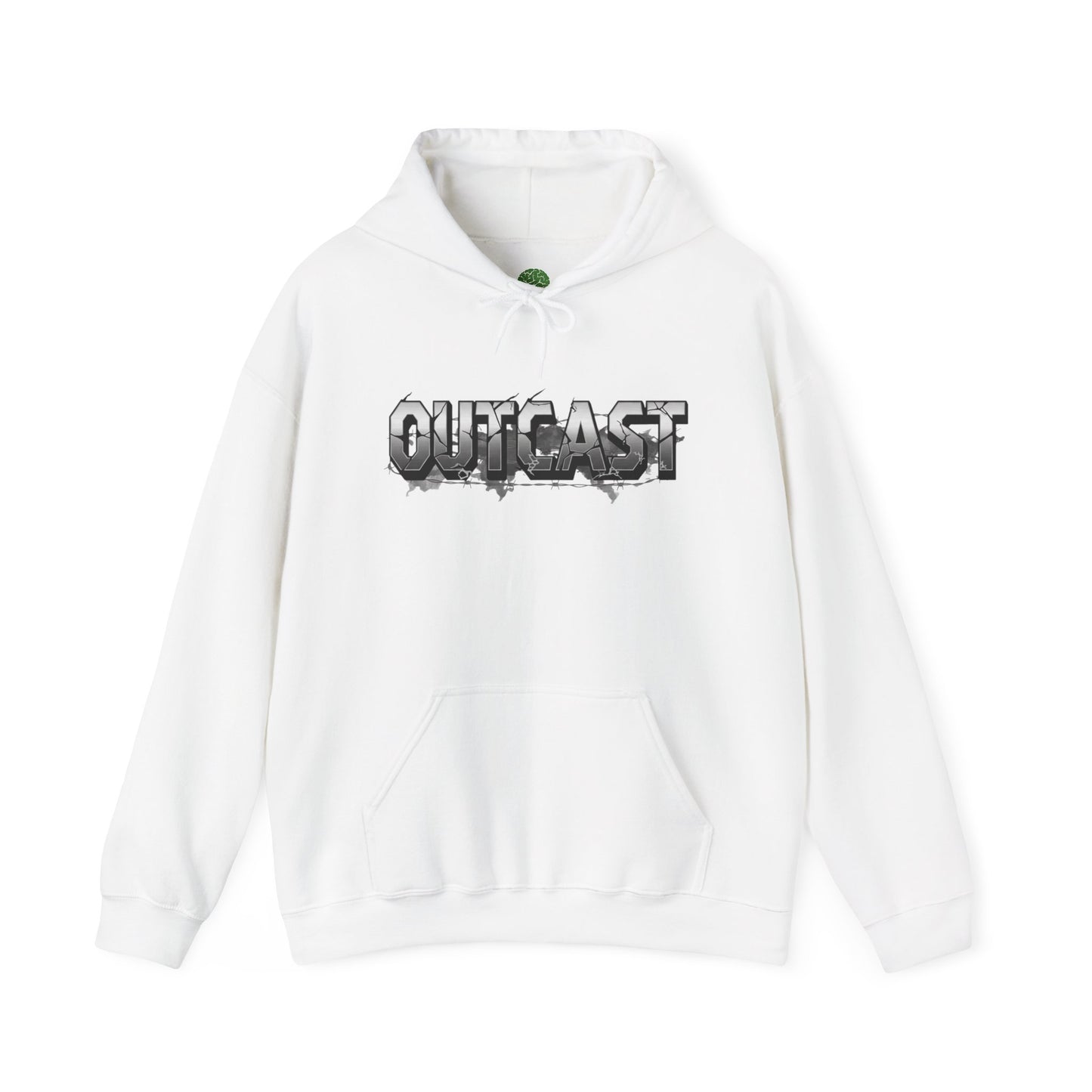 Outcast Graphic Hoodie — Grunge Drip Streetwear Pullover