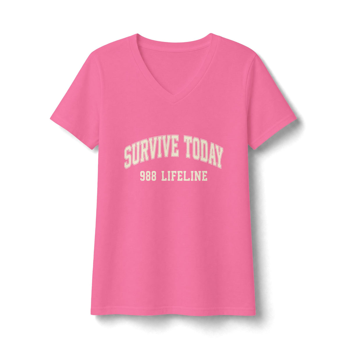 Survive Today 988 Lifeline V-Neck/Suicide Awareness