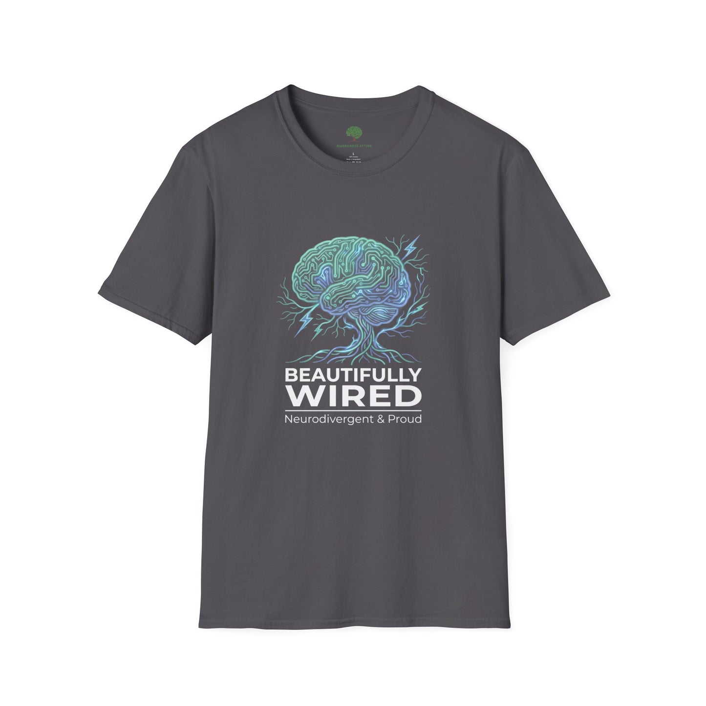 Beautifully Wired Brain T-Shirt — Neurodivergent Pride Tee