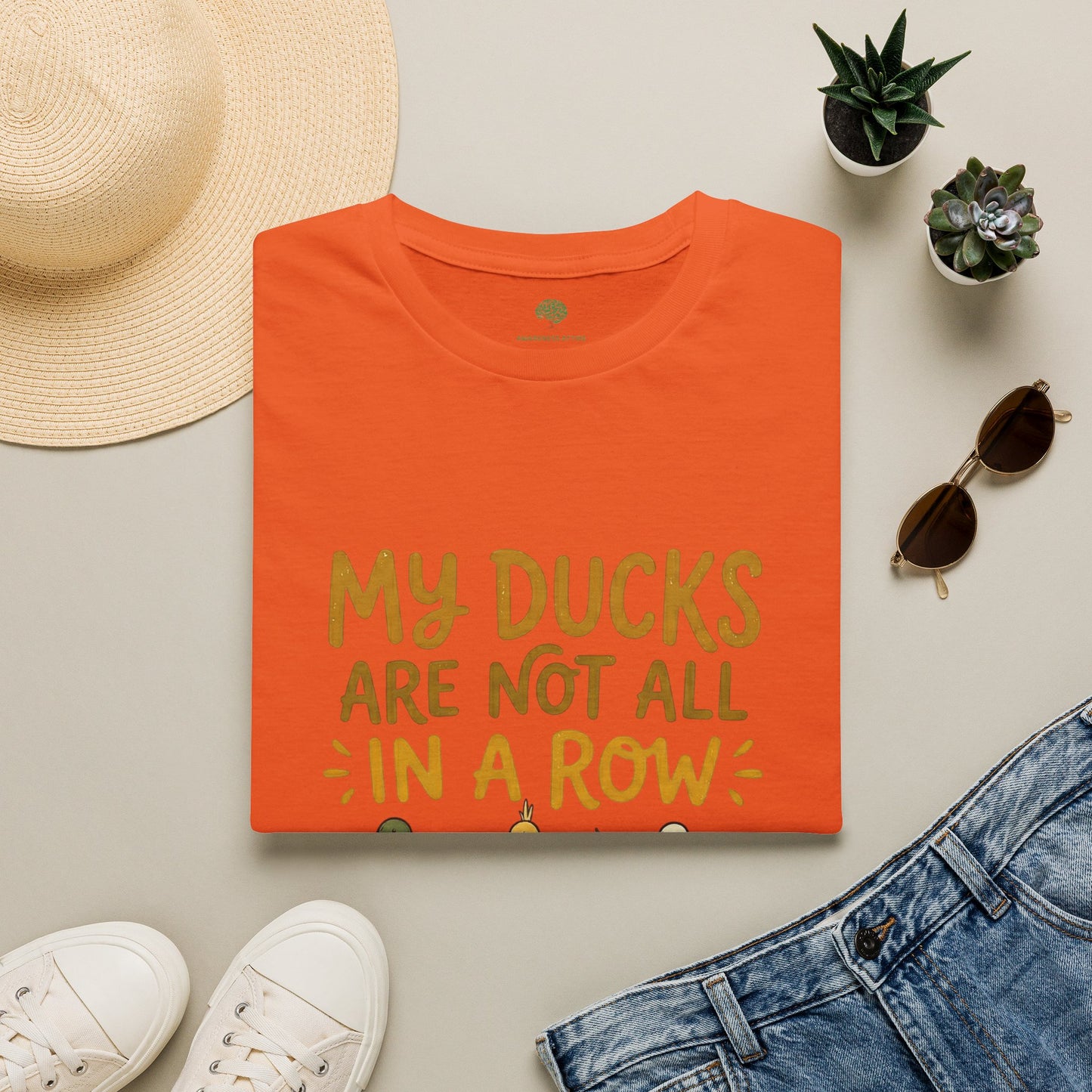 “My Ducks Are Not All In A Row” Cute Duck Graphic Tee