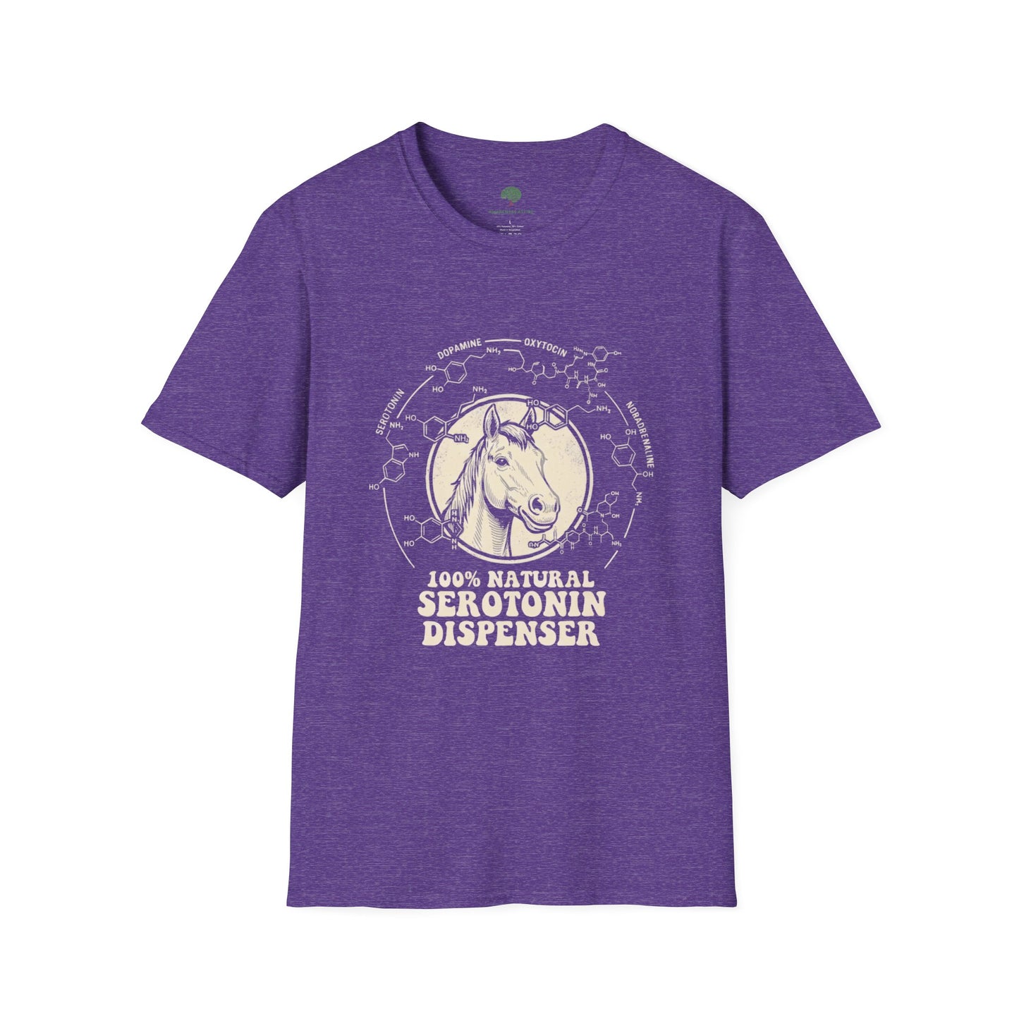 100% Natural Serotonin Dispenser Horse Graphic Tee