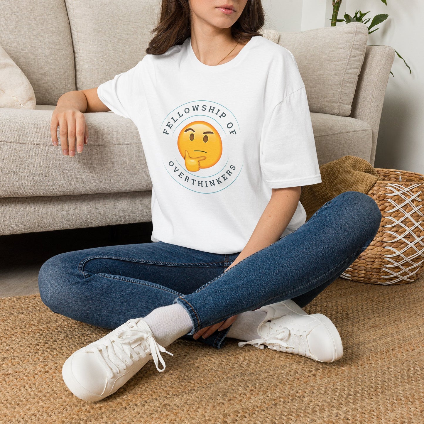 Funny Anxiety Graphic Tee - Fellowship of Overthinkers
