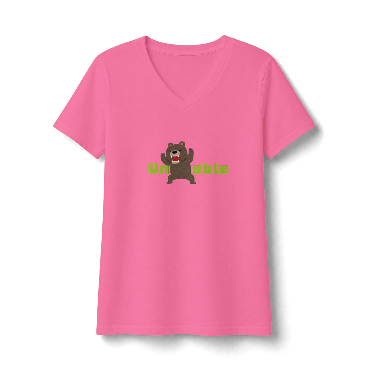 Un-Bearable Cute Bear Graphic Mental Health V Neck