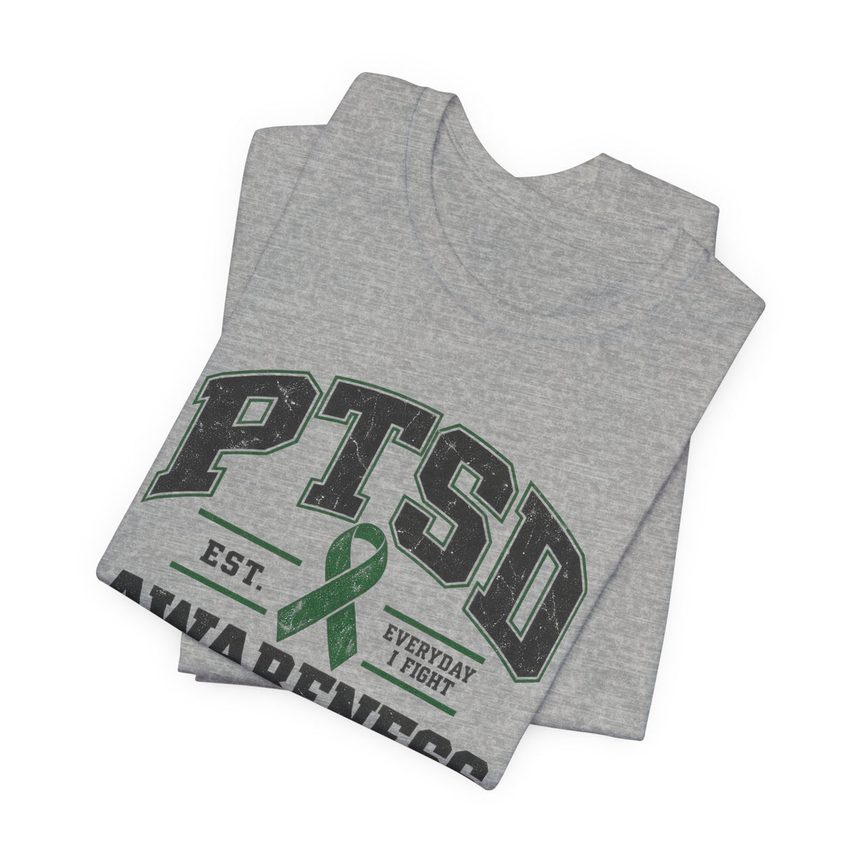 PTSD Awareness Athletic Department Green Ribbon Tee