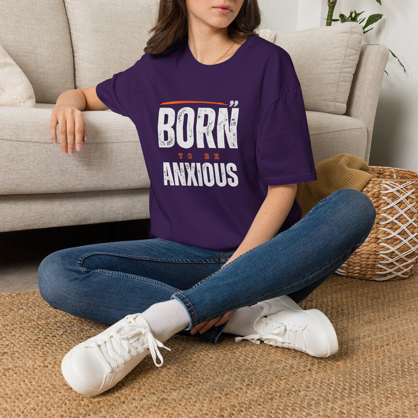 Born To Be Anxious Graphic Tee | Relatable Anxiety Apparel