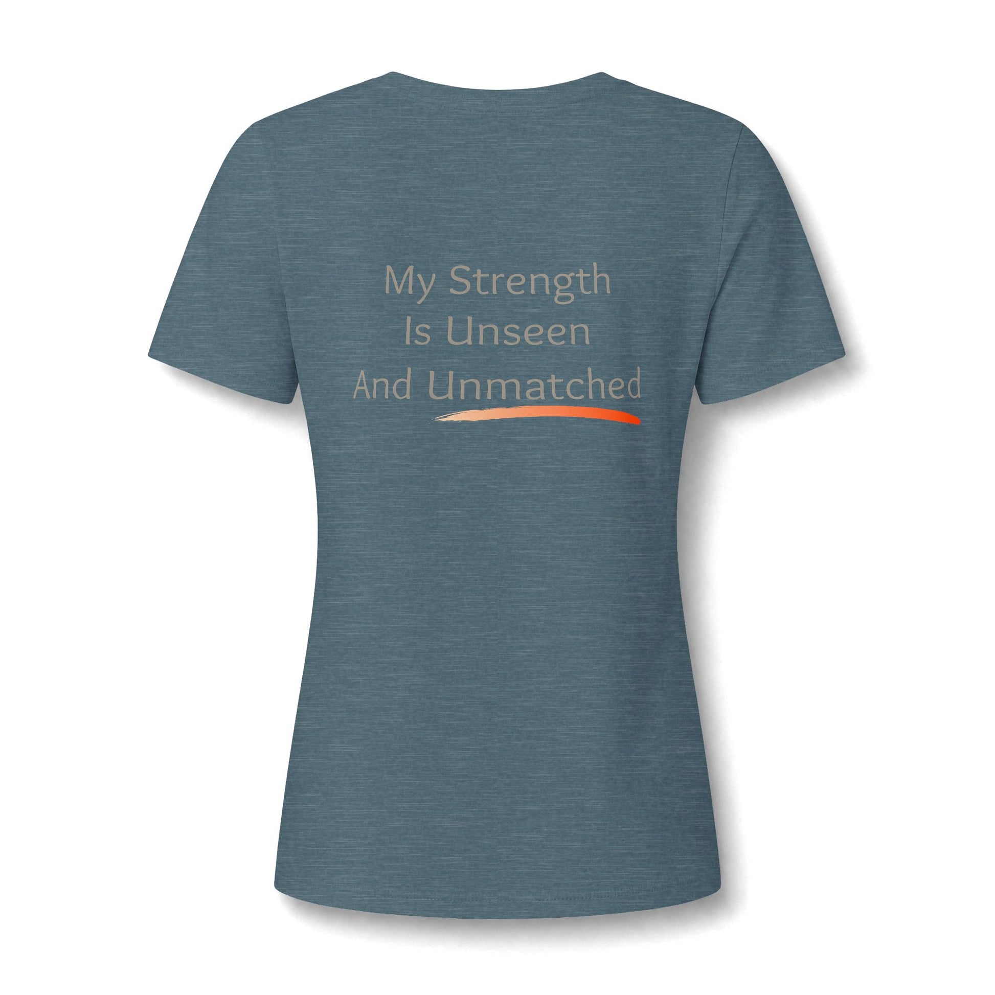 Mental health V Neck featuring a bright logo phoenix and a phrase about inner strength