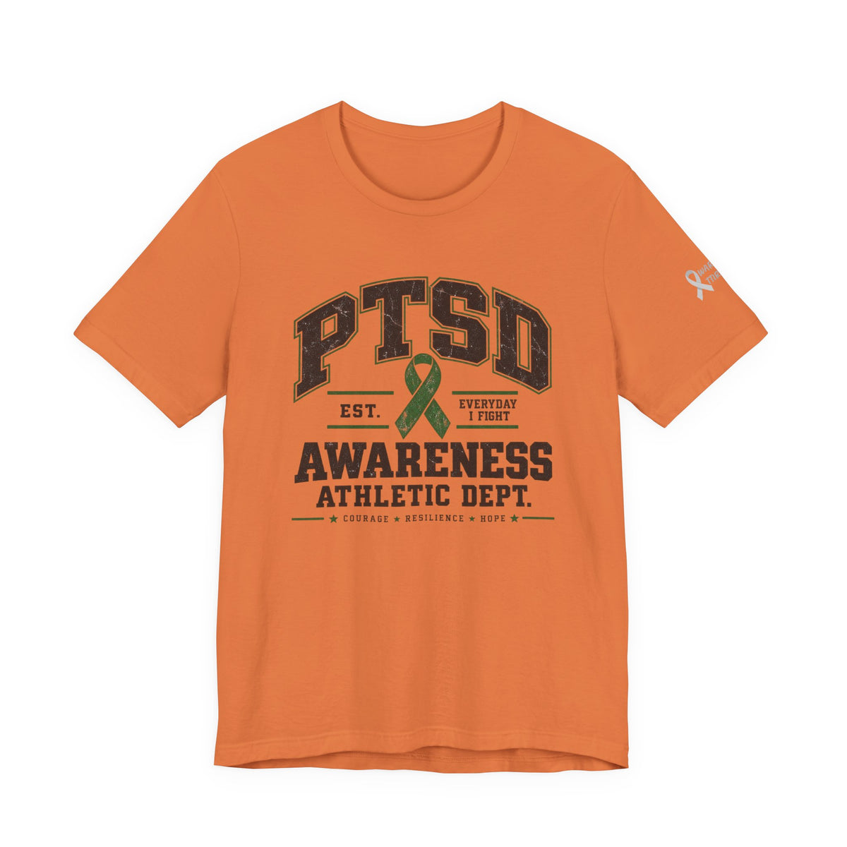 PTSD Awareness Athletic Department Green Ribbon Tee
