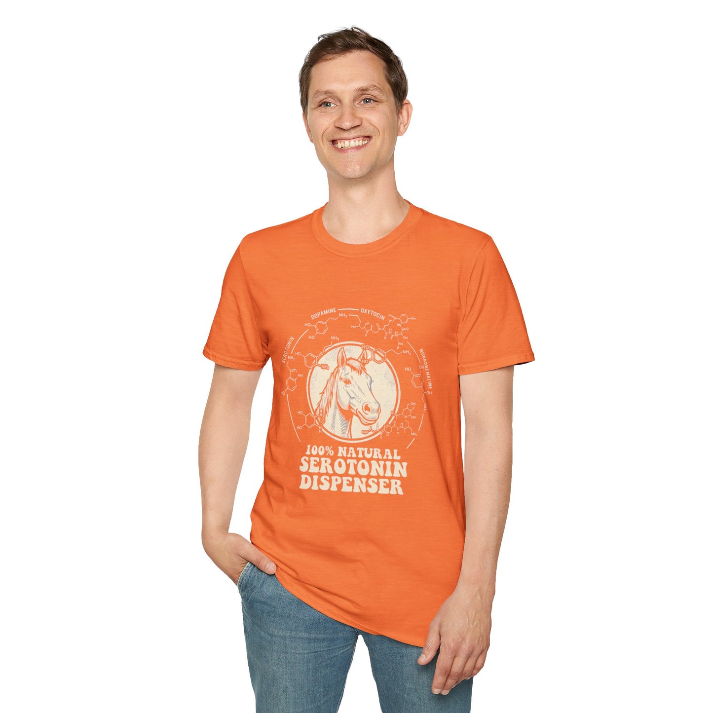 100% Natural Serotonin Dispenser Horse Graphic Tee