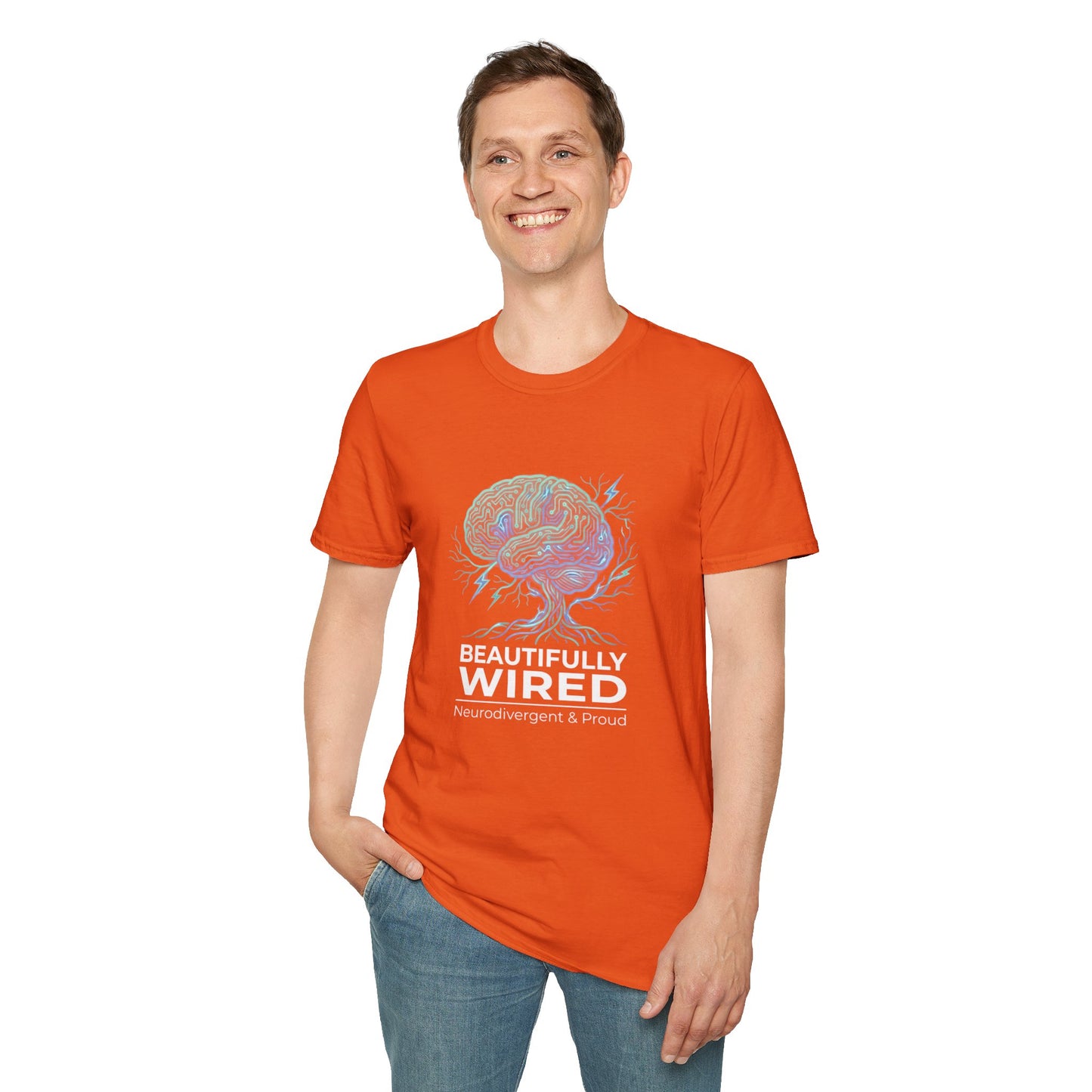 Beautifully Wired Brain T-Shirt — Neurodivergent Pride Tee