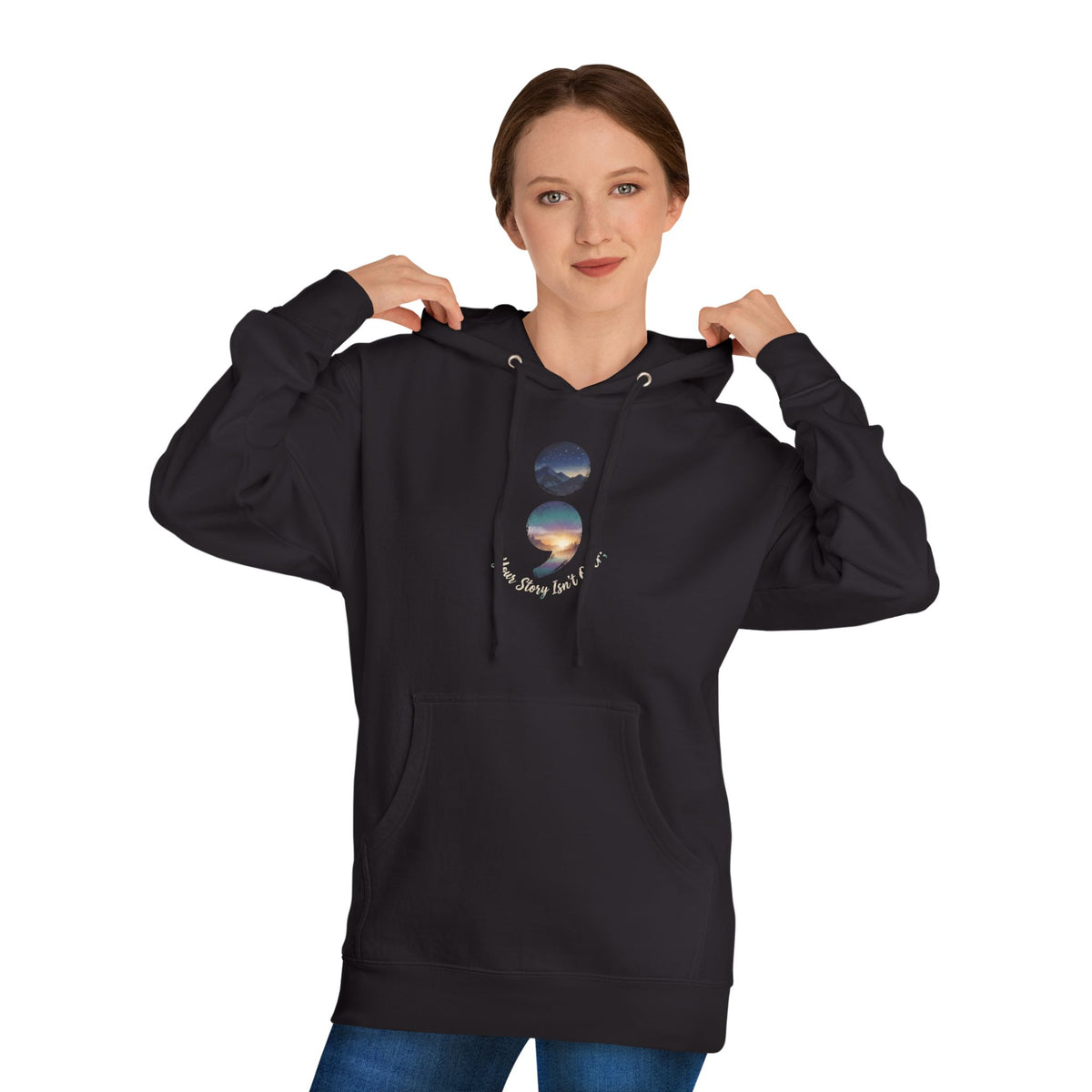 Your Story Isn’t Over Yet Semicolon Graphic Hoodie | Suicide Awareness & Mental Health Hoodie