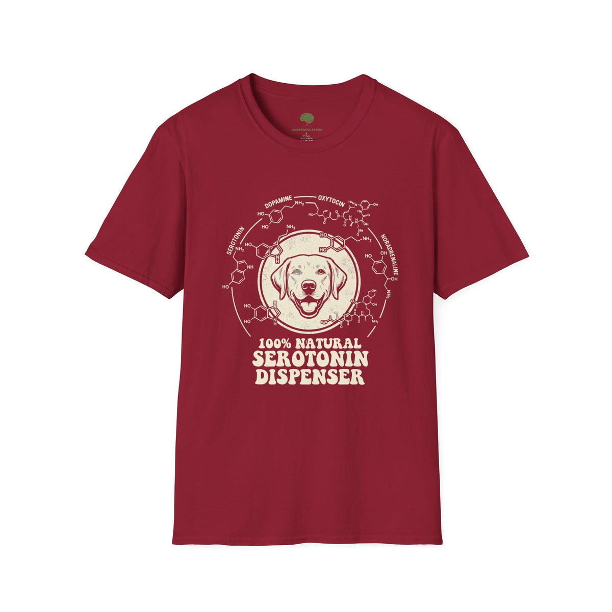 Dog 100% Natural Serotonin Dispenser / Mental Health Awareness Tee / Awareness Attire
