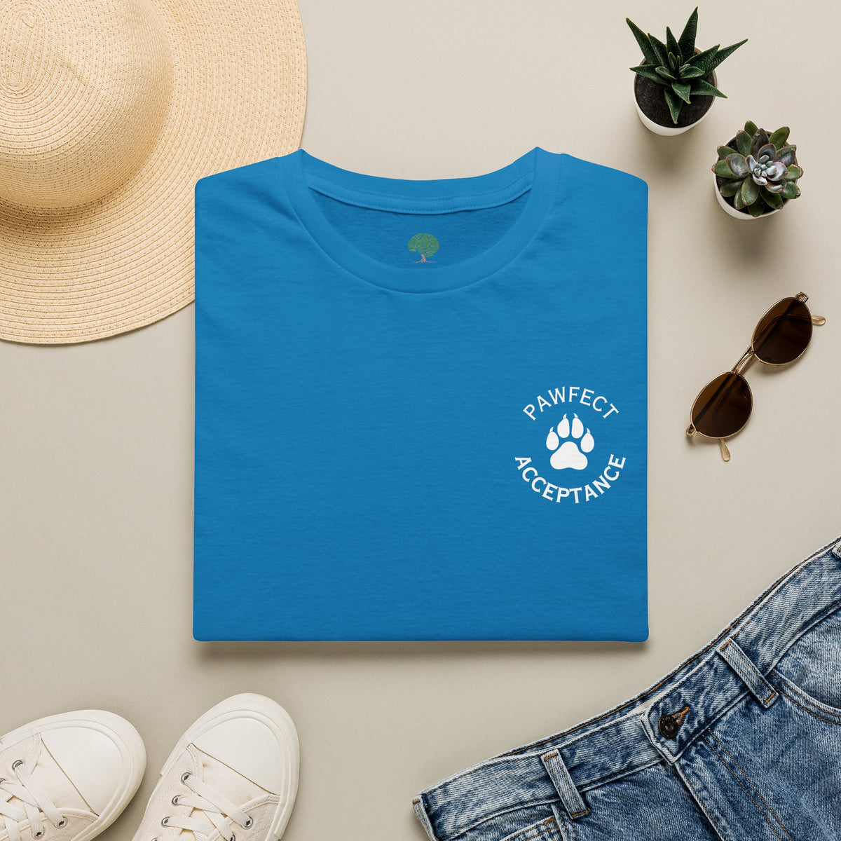 "Pawfect Acceptance" Dog Paw Print Tee