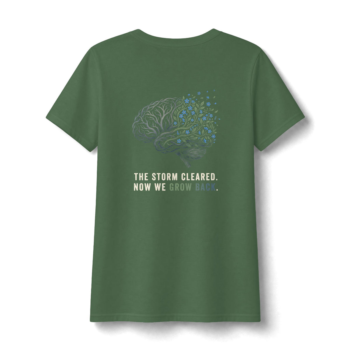 The Storm Cleared  V Neck| Post-Stroke Depression & Neuroplasticity V Neck