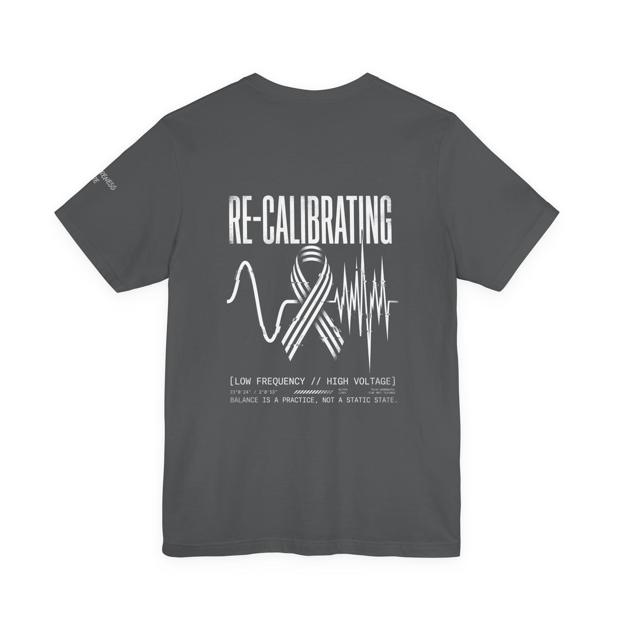 Re-Calibrating Ribbon Tee — Awareness Support Short Sleeve Shirt