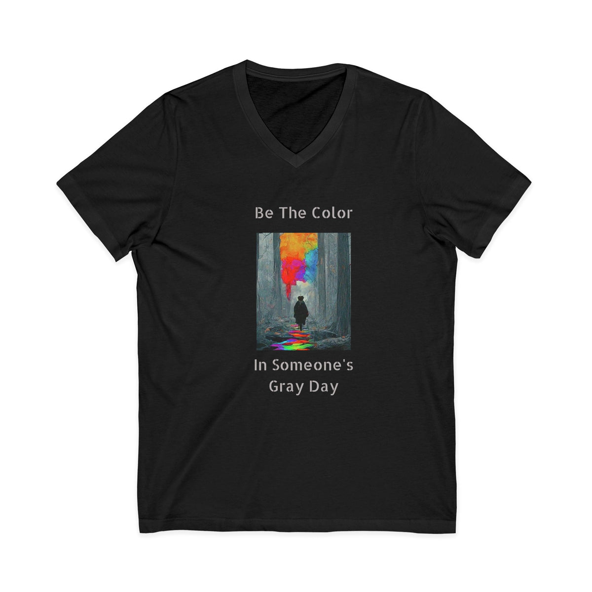 Unisex Be the Color V-Neck Tee