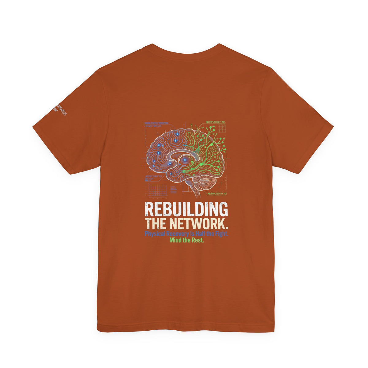 Rebuilding The Network Tee | Post-Stroke Depression & Neuroplasticity Heavyweight T-Shirt