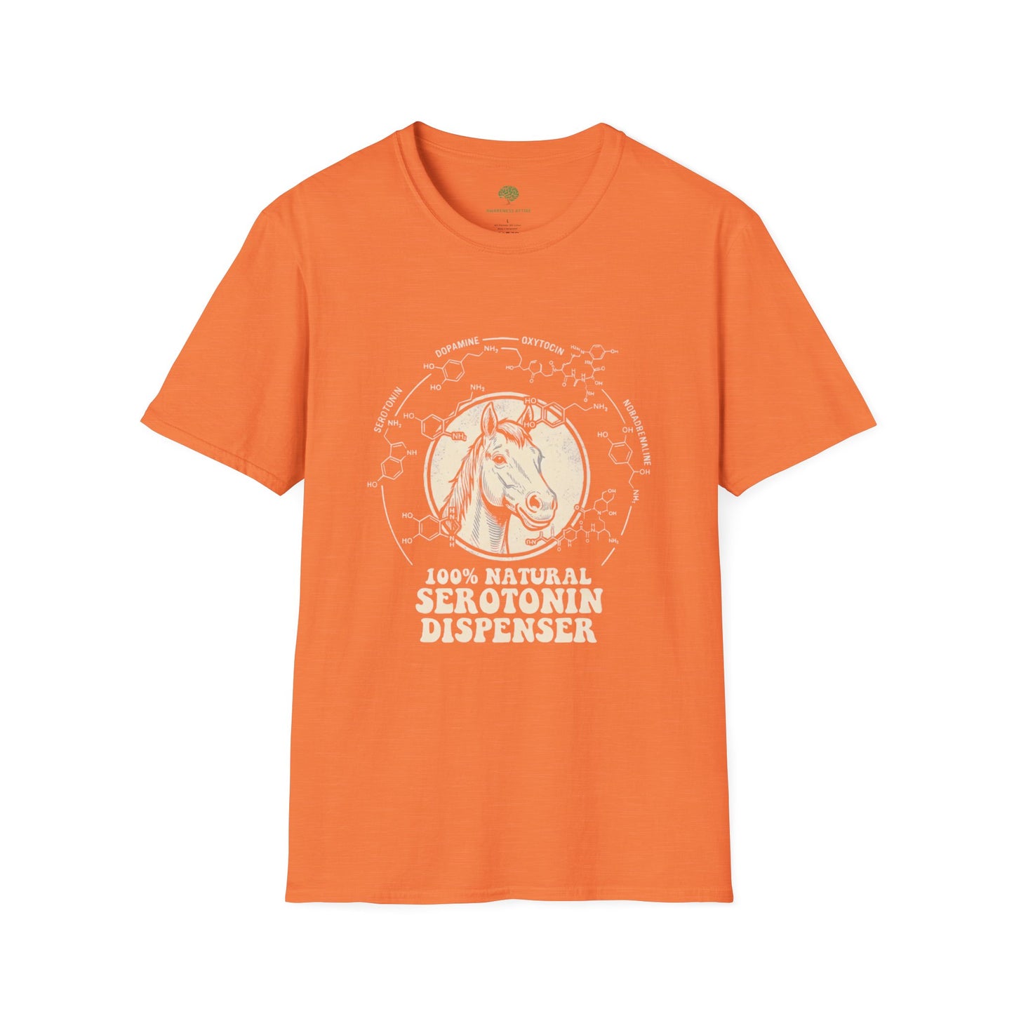 100% Natural Serotonin Dispenser Horse Graphic Tee