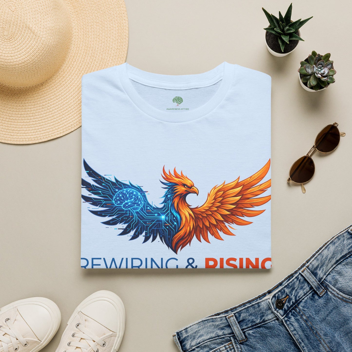 Rewiring & Rising FND Awareness Phoenix Tee
