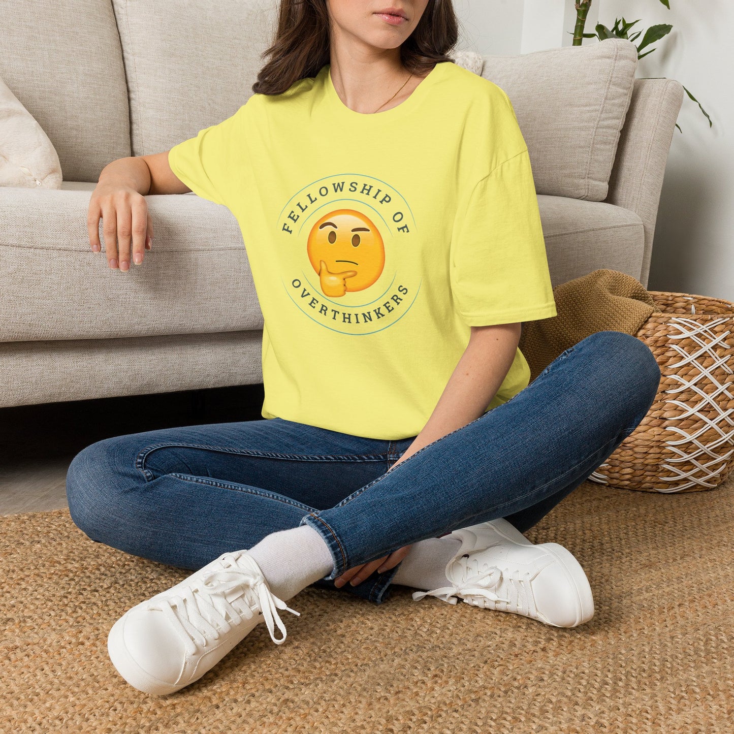 Funny Anxiety Graphic Tee - Fellowship of Overthinkers