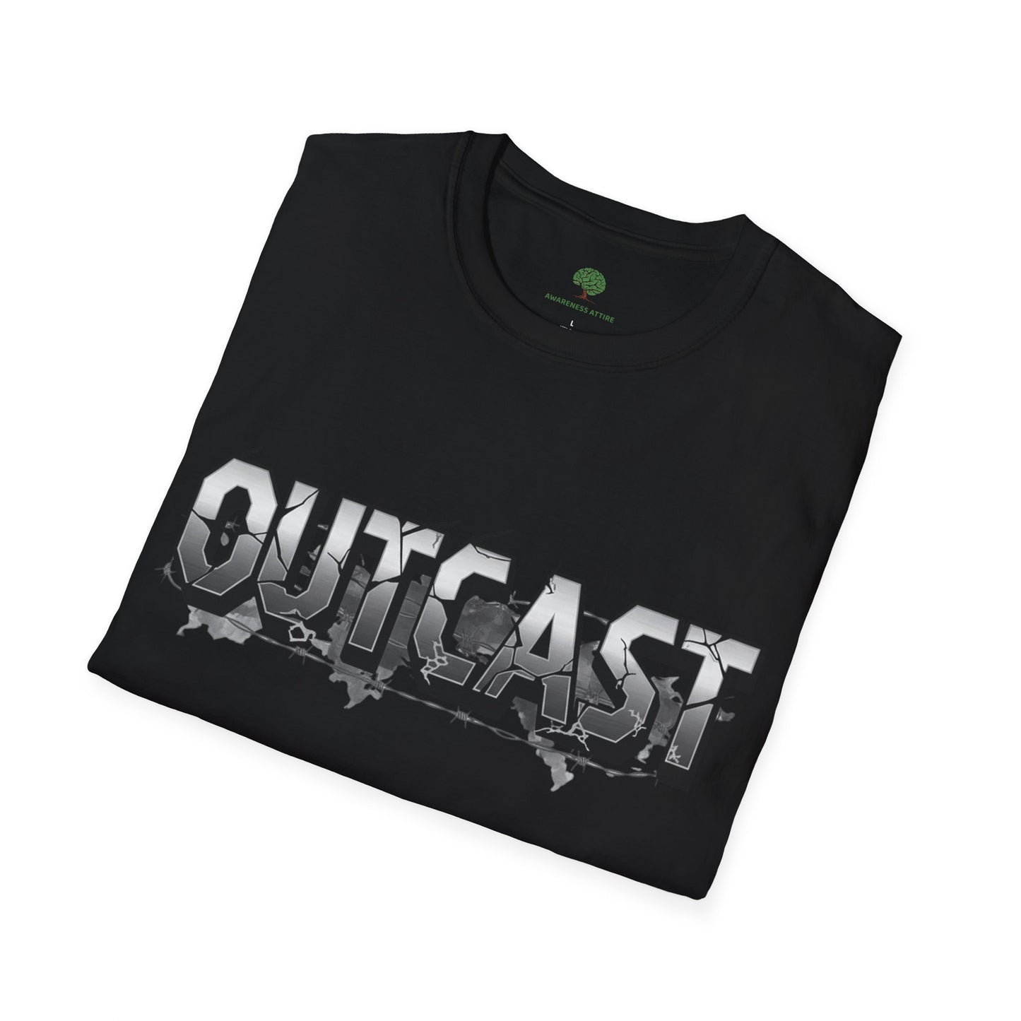 "Outcast" T-Shirt | Minimalist Typography Slogan Tee