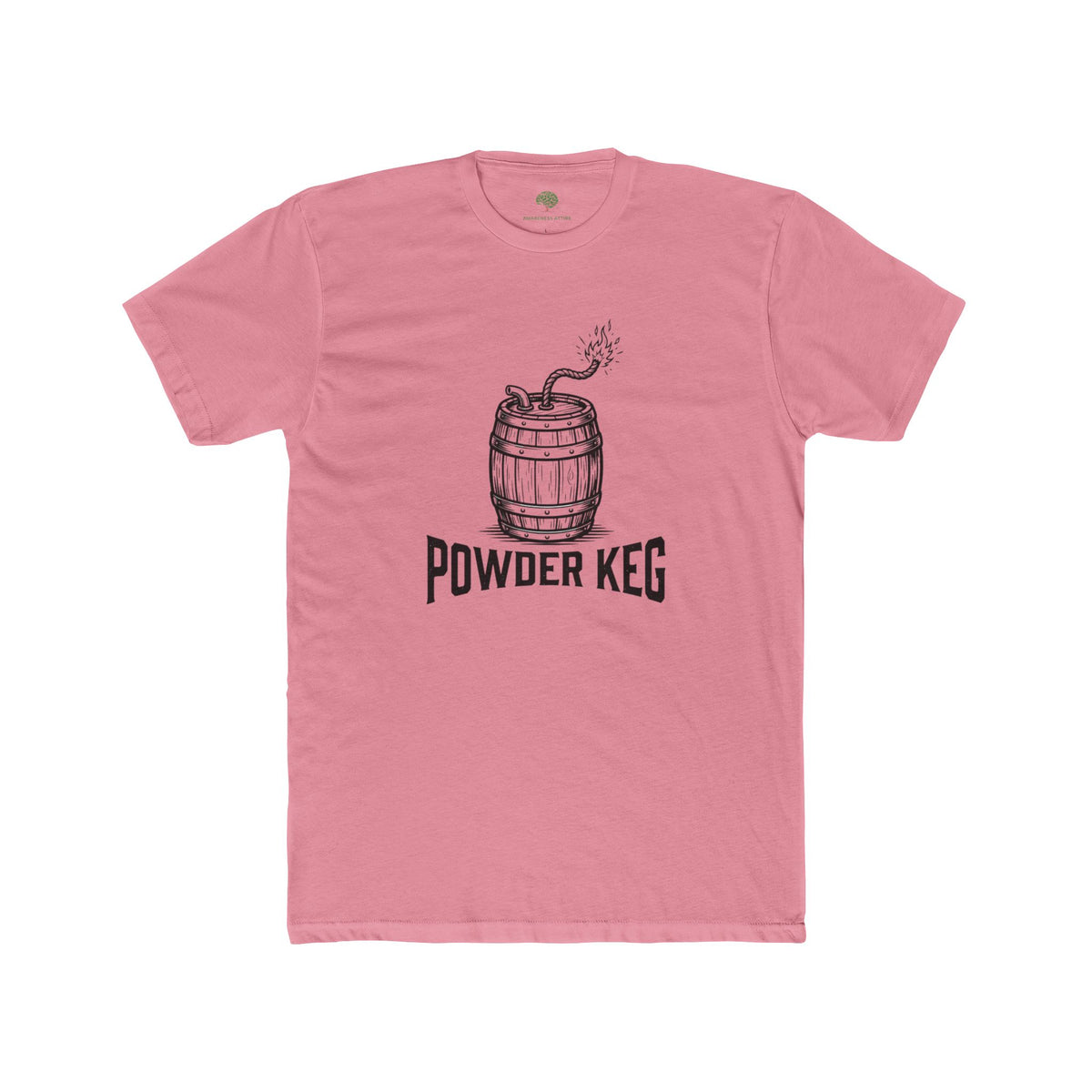 Powder Keg Barrel Graphic Tee — Vintage Explosion Illustration T-Shirt