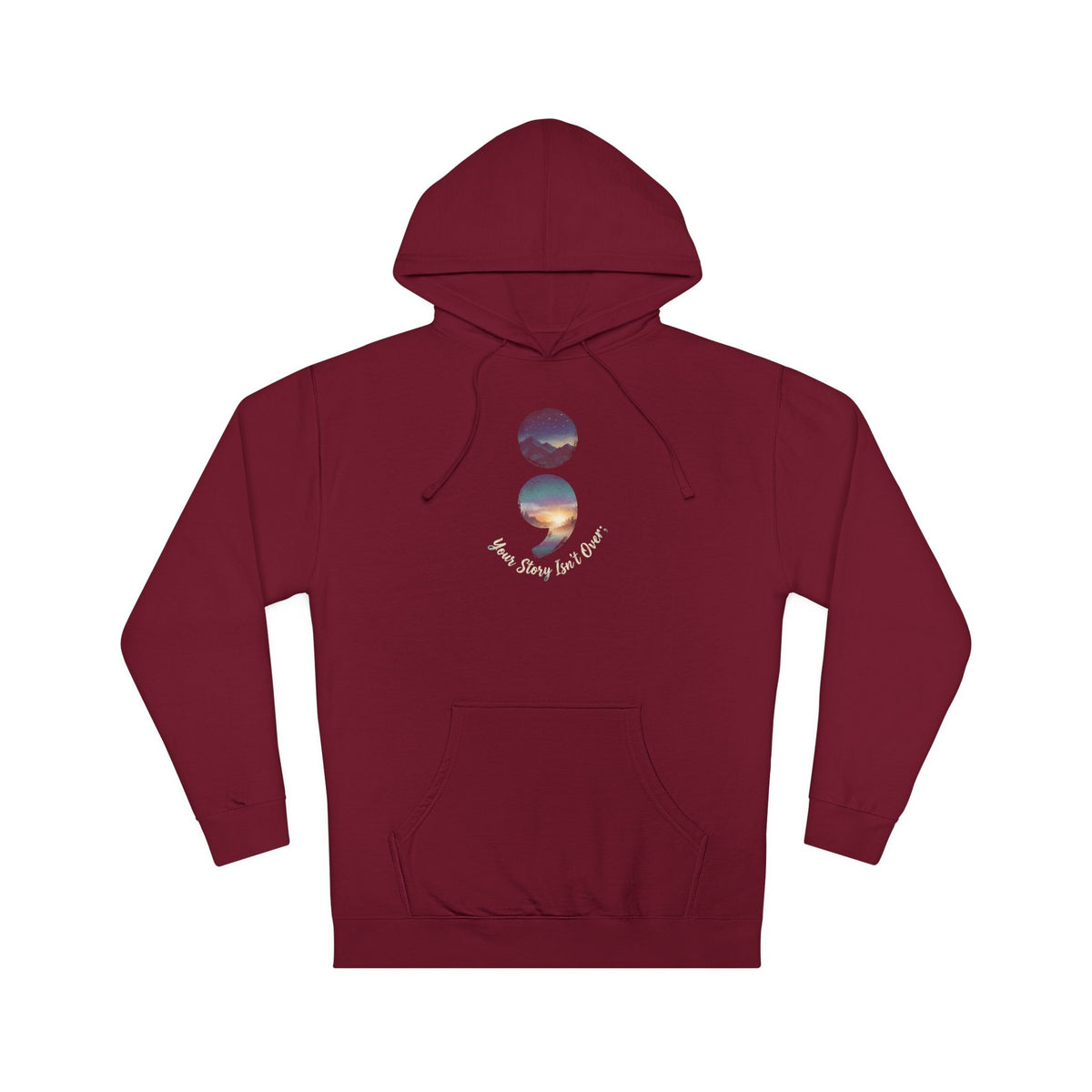 Your Story Isn’t Over Yet Semicolon Graphic Hoodie | Suicide Awareness & Mental Health Hoodie