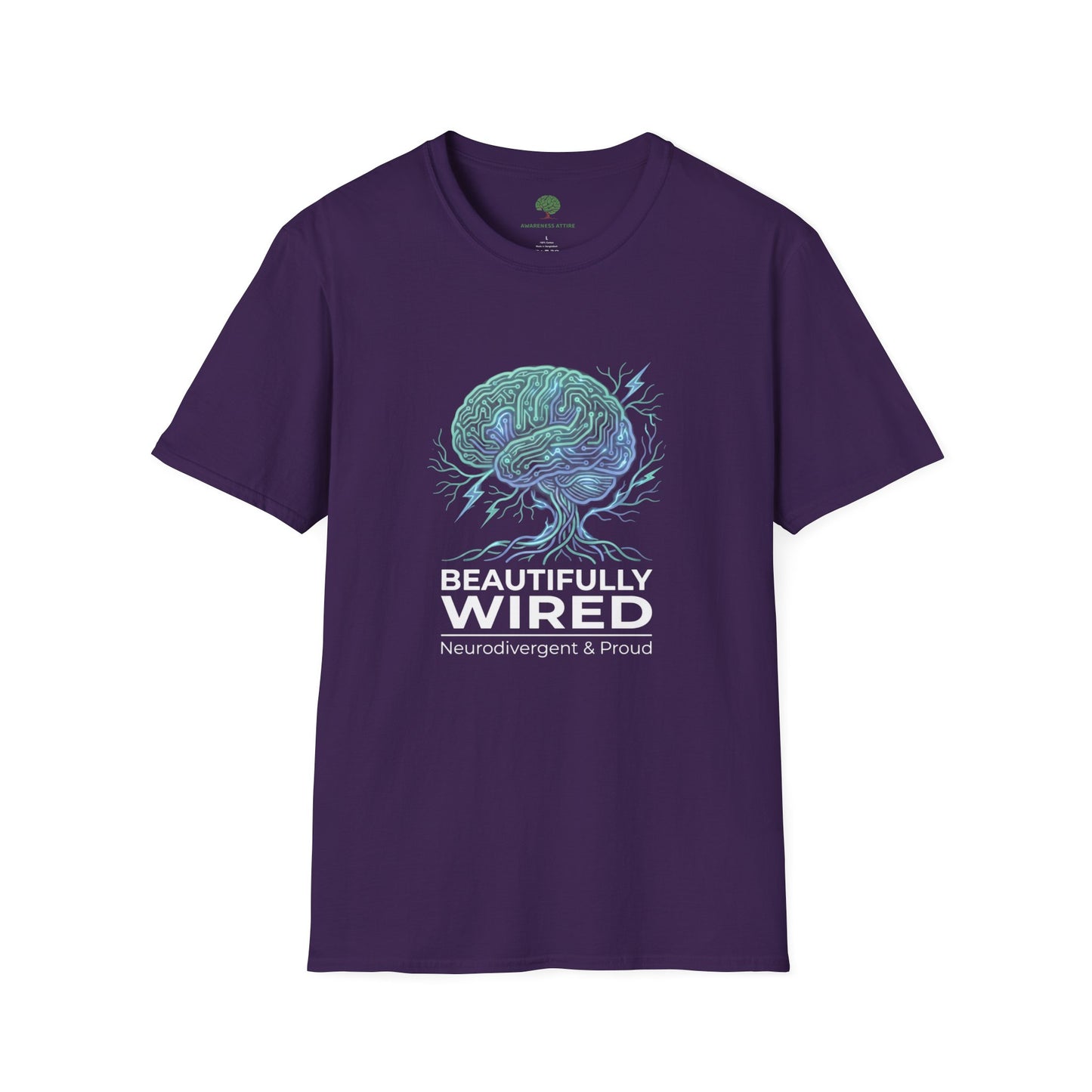 Beautifully Wired Brain T-Shirt — Neurodivergent Pride Tee