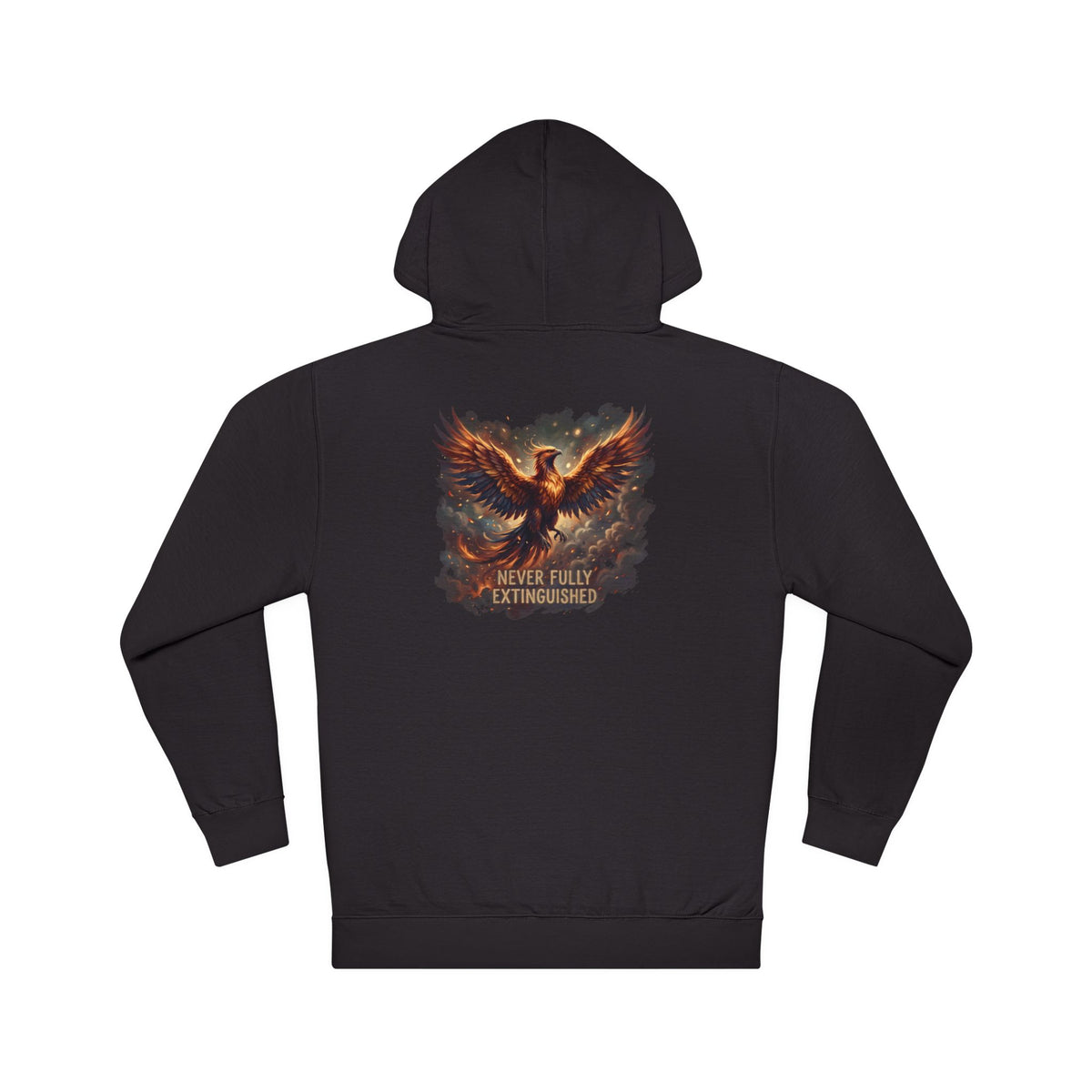 Phoenix Rising Never Full Extinguished Inspirational Mental Health Hoodie