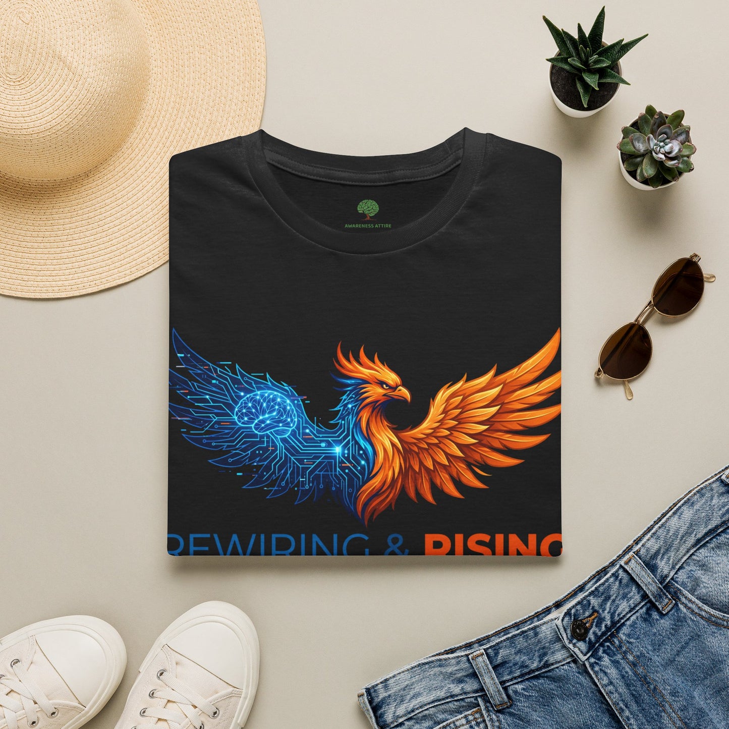 Rewiring & Rising FND Awareness Phoenix Tee