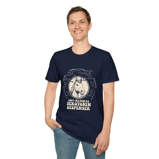 100% Natural Serotonin Dispenser Horse Graphic Tee