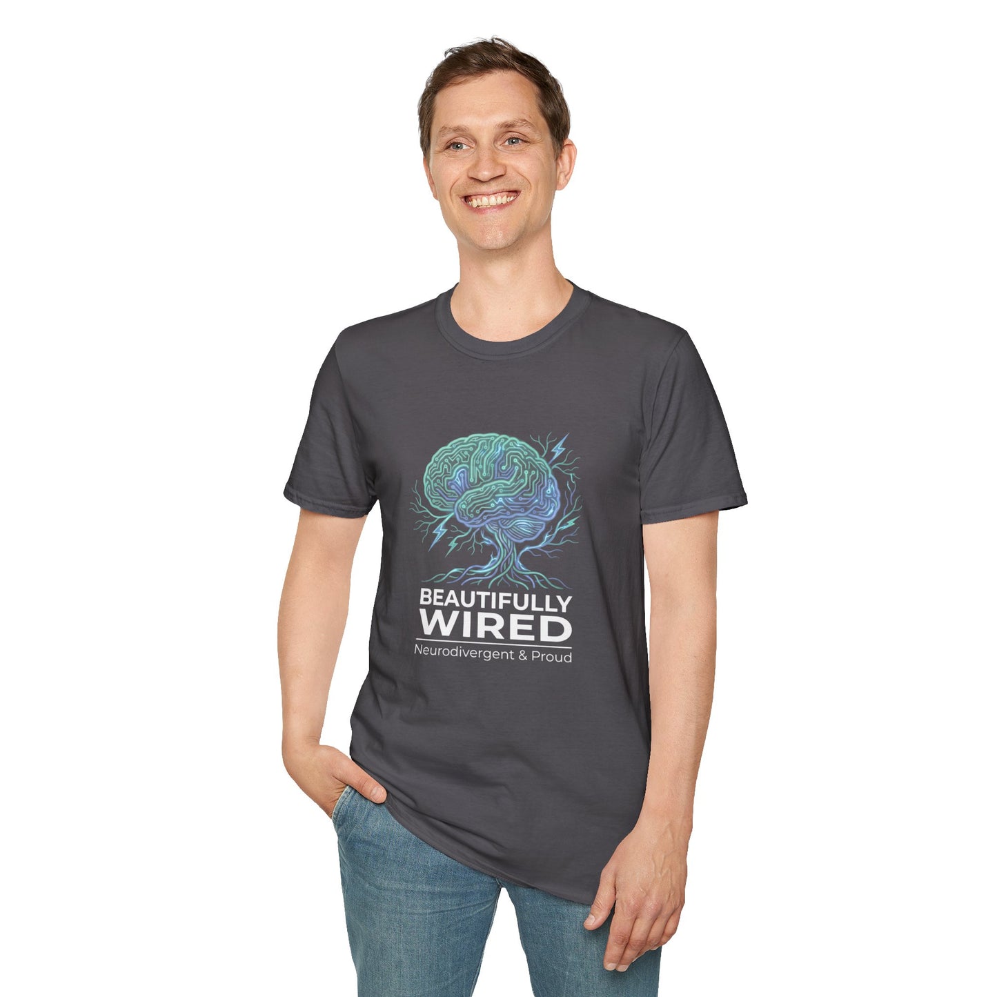 Beautifully Wired Brain T-Shirt — Neurodivergent Pride Tee