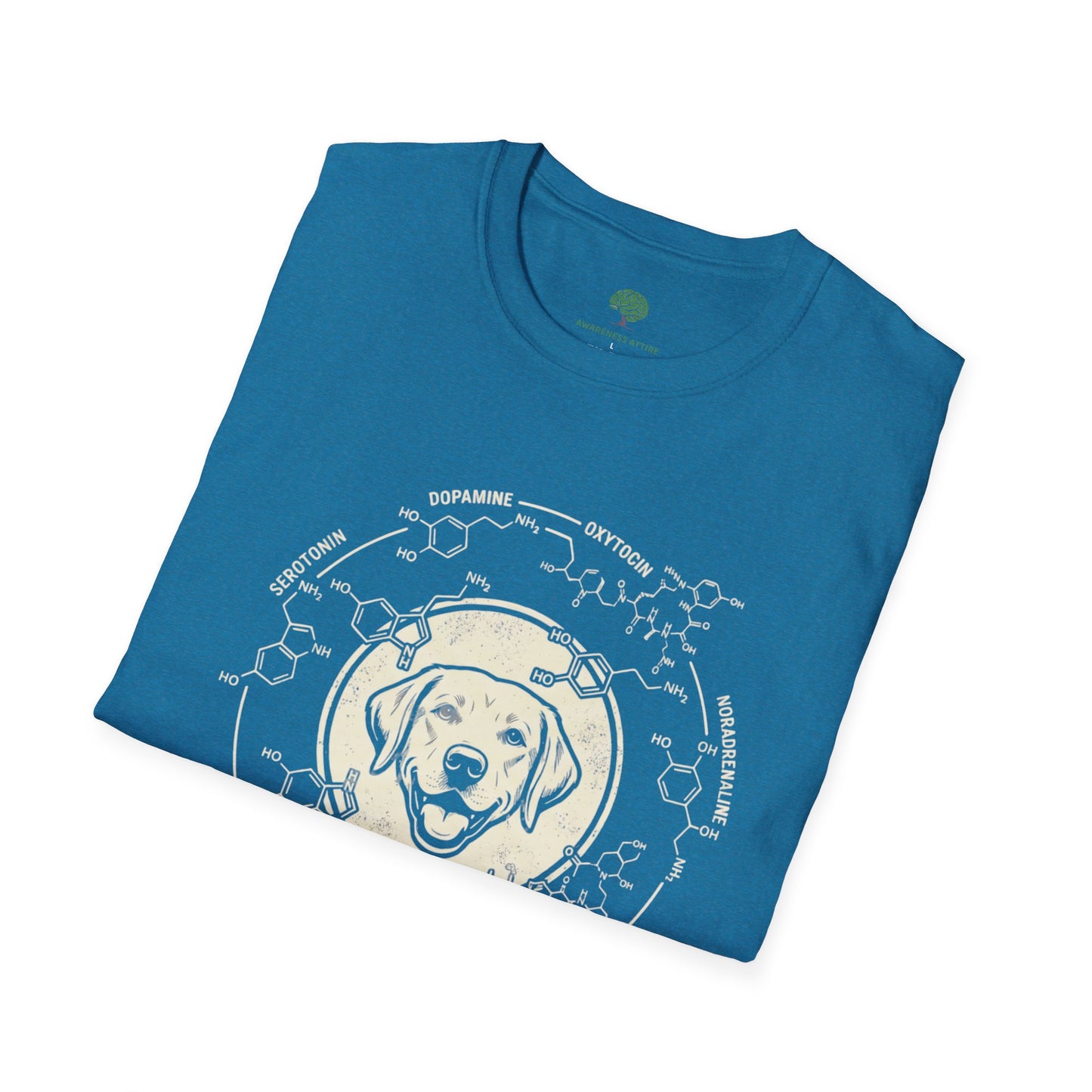 Serotonin Dispenser Dog T-Shirt — 100% Natural Retro Pup Graphic Tee