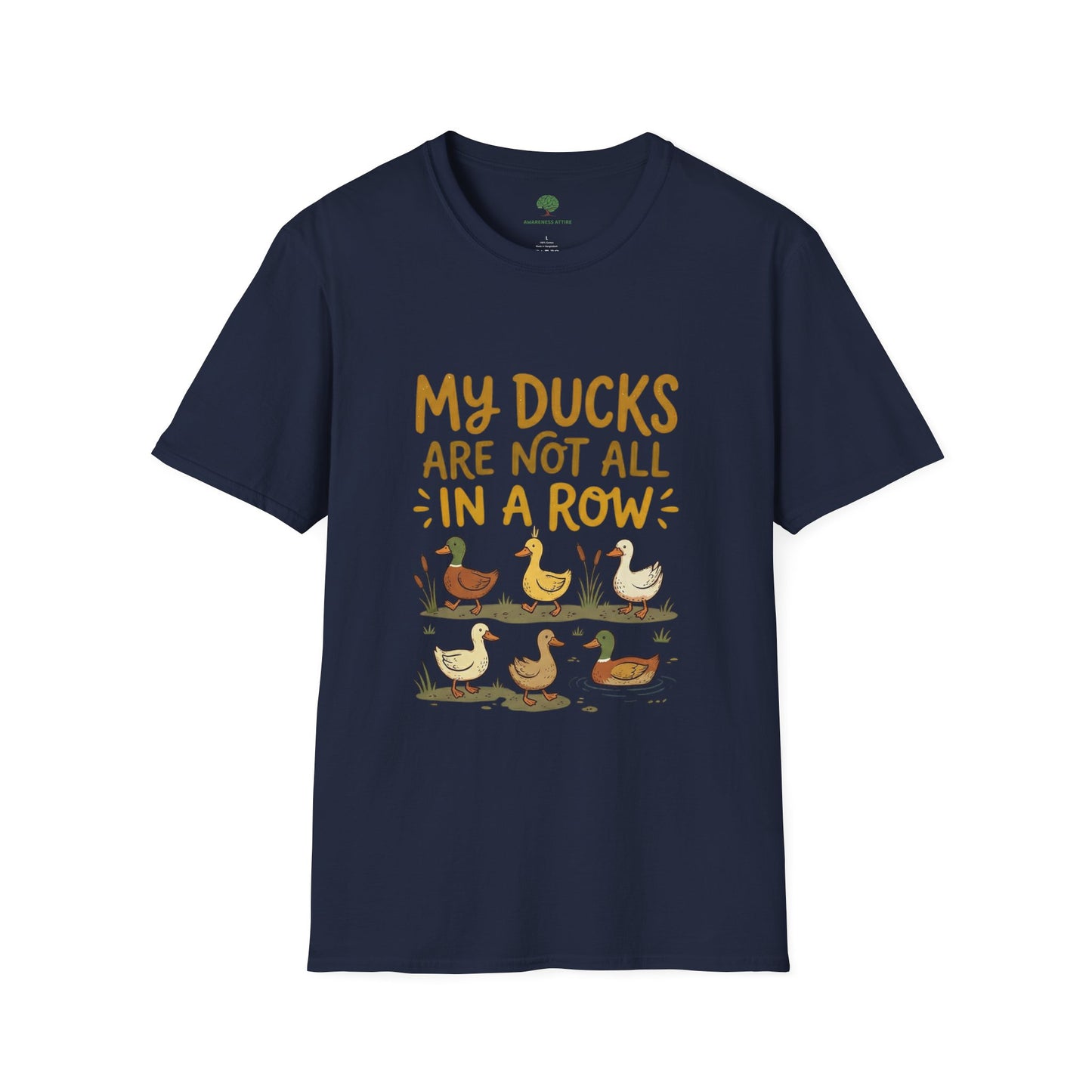 “My Ducks Are Not All In A Row” Cute Duck Graphic Tee