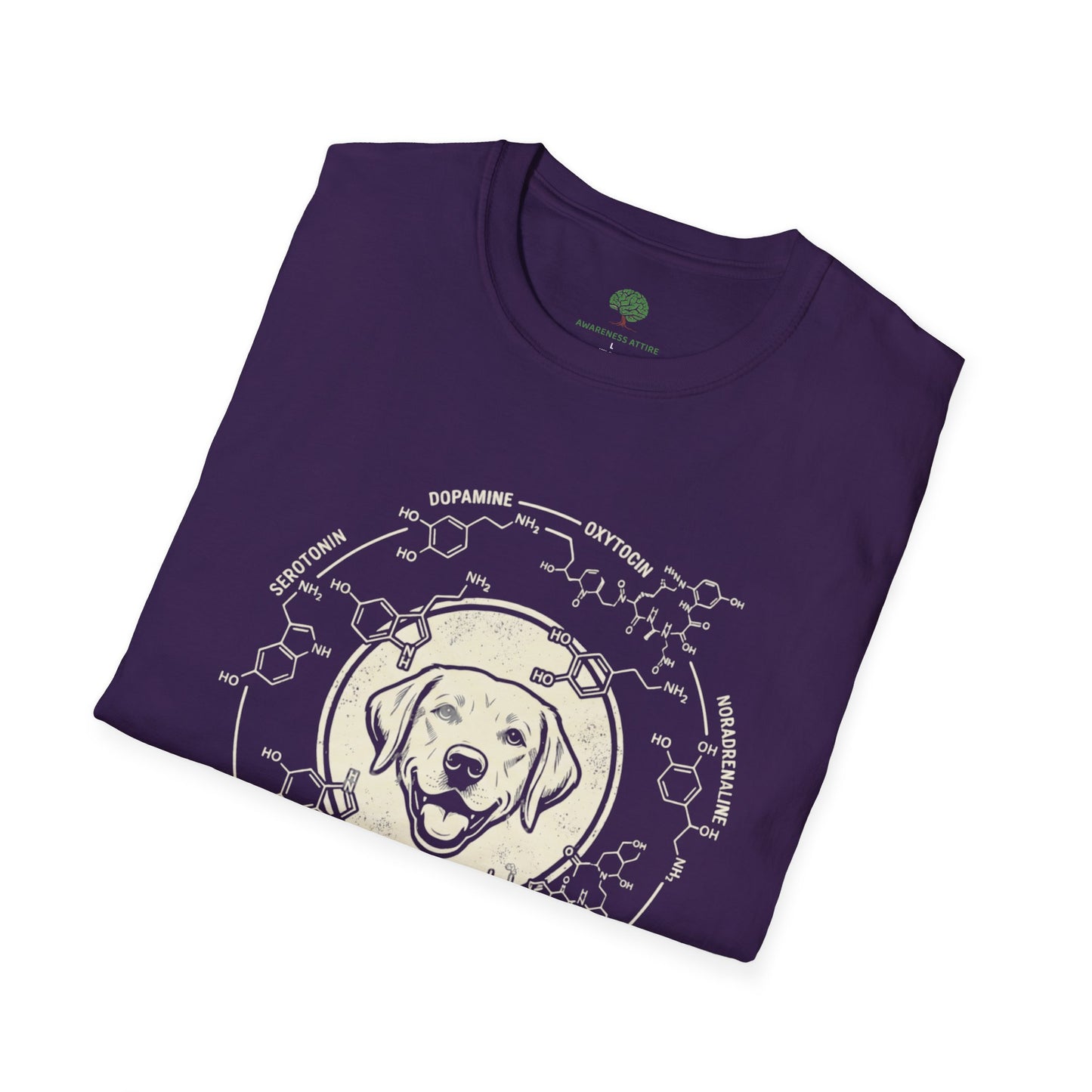 Serotonin Dispenser Dog T-Shirt — 100% Natural Retro Pup Graphic Tee