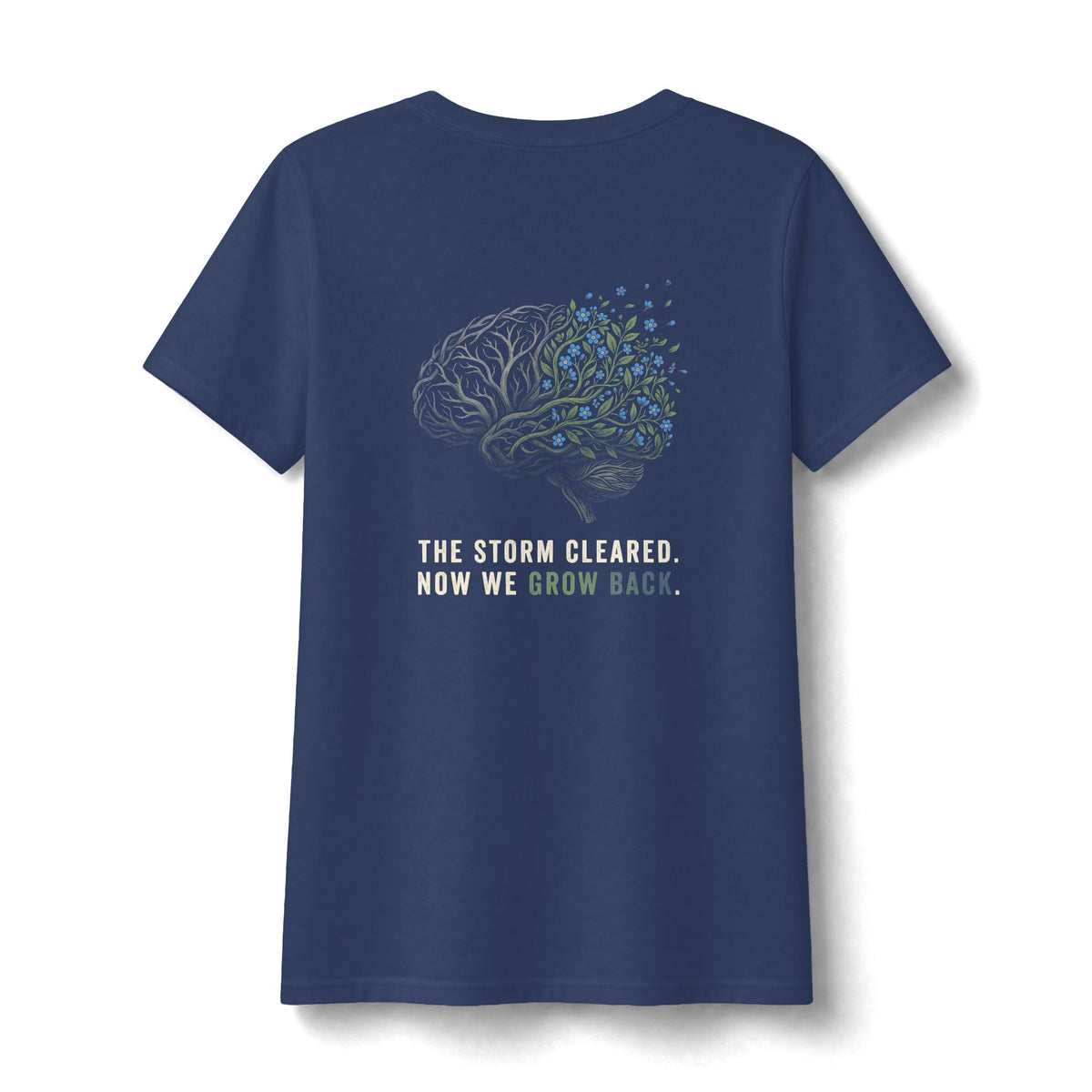 The Storm Cleared  V Neck| Post-Stroke Depression & Neuroplasticity V Neck