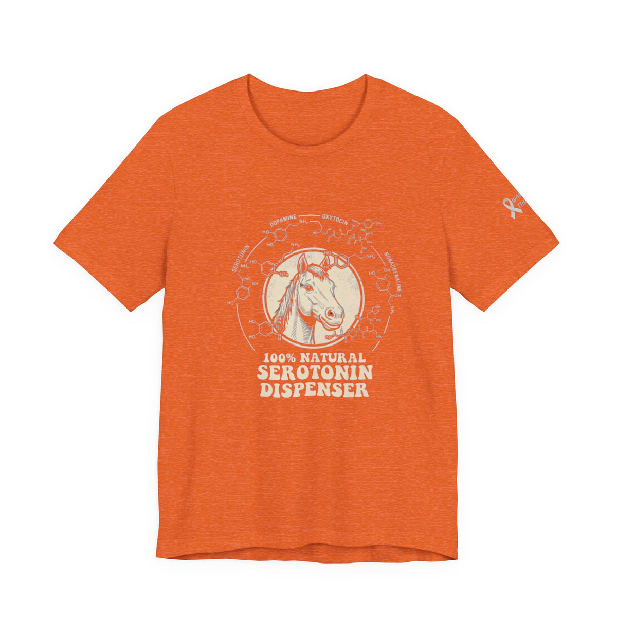 Horse 100% Natural Serotonin Dispenser T-Shirt | Equestrian Mental Health Graphic Tee