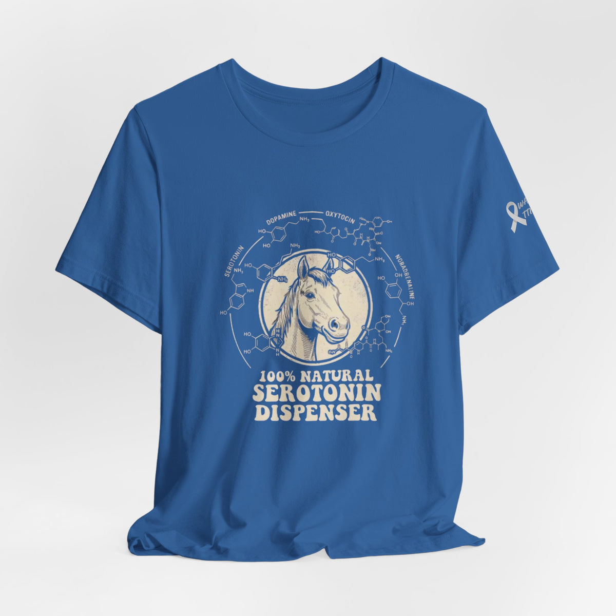 Horse 100% Natural Serotonin Dispenser T-Shirt | Equestrian Mental Health Graphic Tee