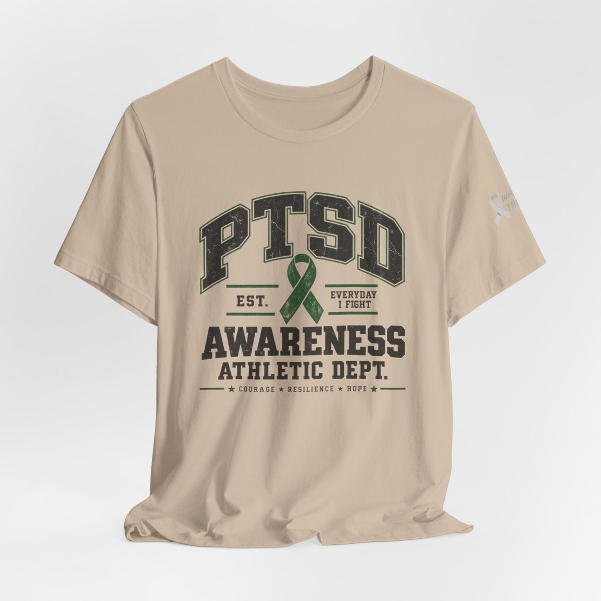 PTSD Awareness Athletic Department Green Ribbon Tee