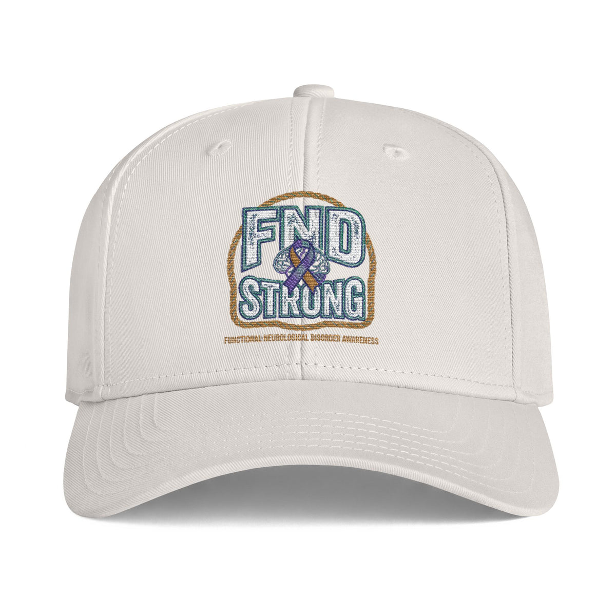 FND Strong Embroidered Cap – FND Awareness Ribbon Icon Hat