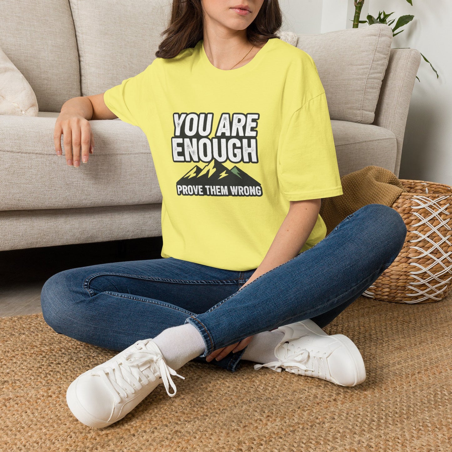 You Are Enough Tee — Motivational Mountain T-Shirt (“Prove Them Wrong”)