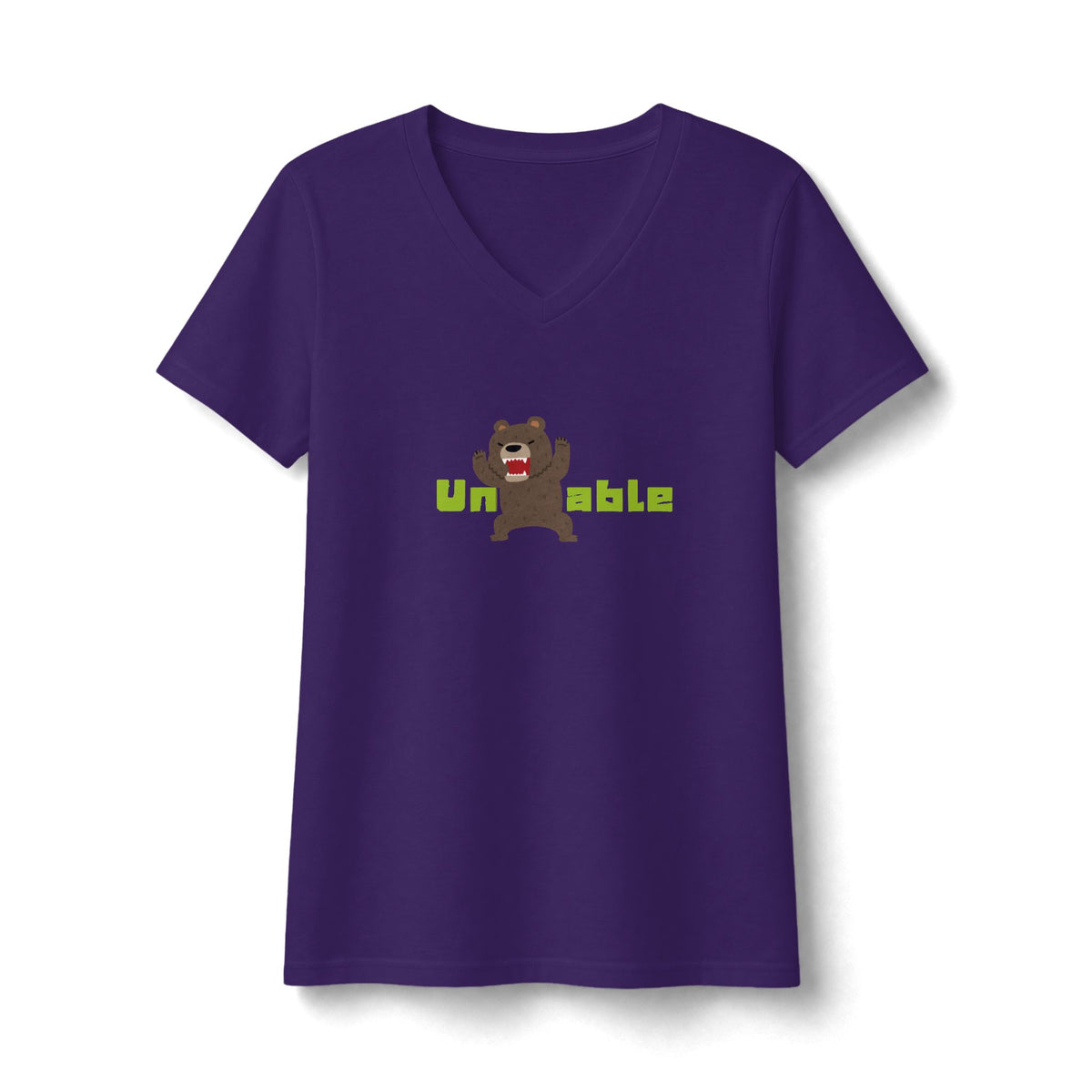 Un-Bearable Cute Bear Graphic Mental Health V Neck