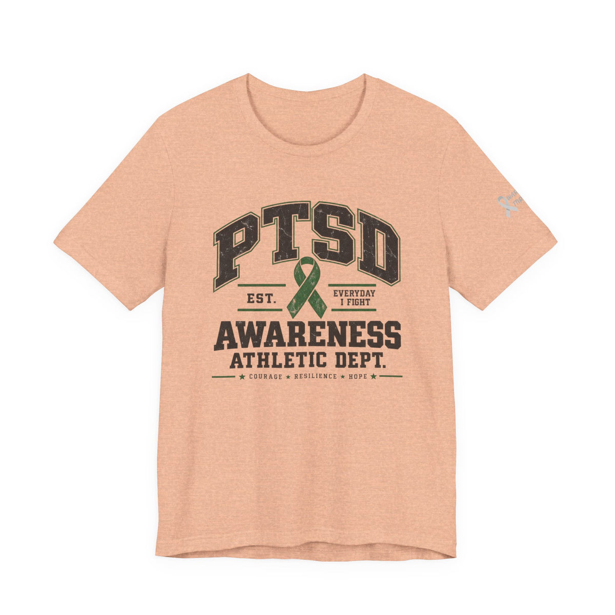 PTSD Awareness Athletic Department Green Ribbon Tee