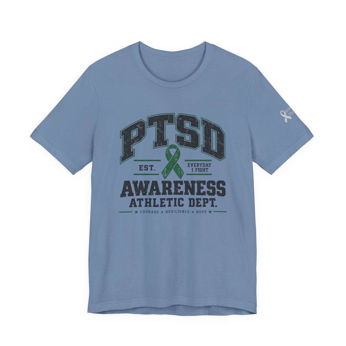 PTSD Awareness Athletic Department Green Ribbon Tee
