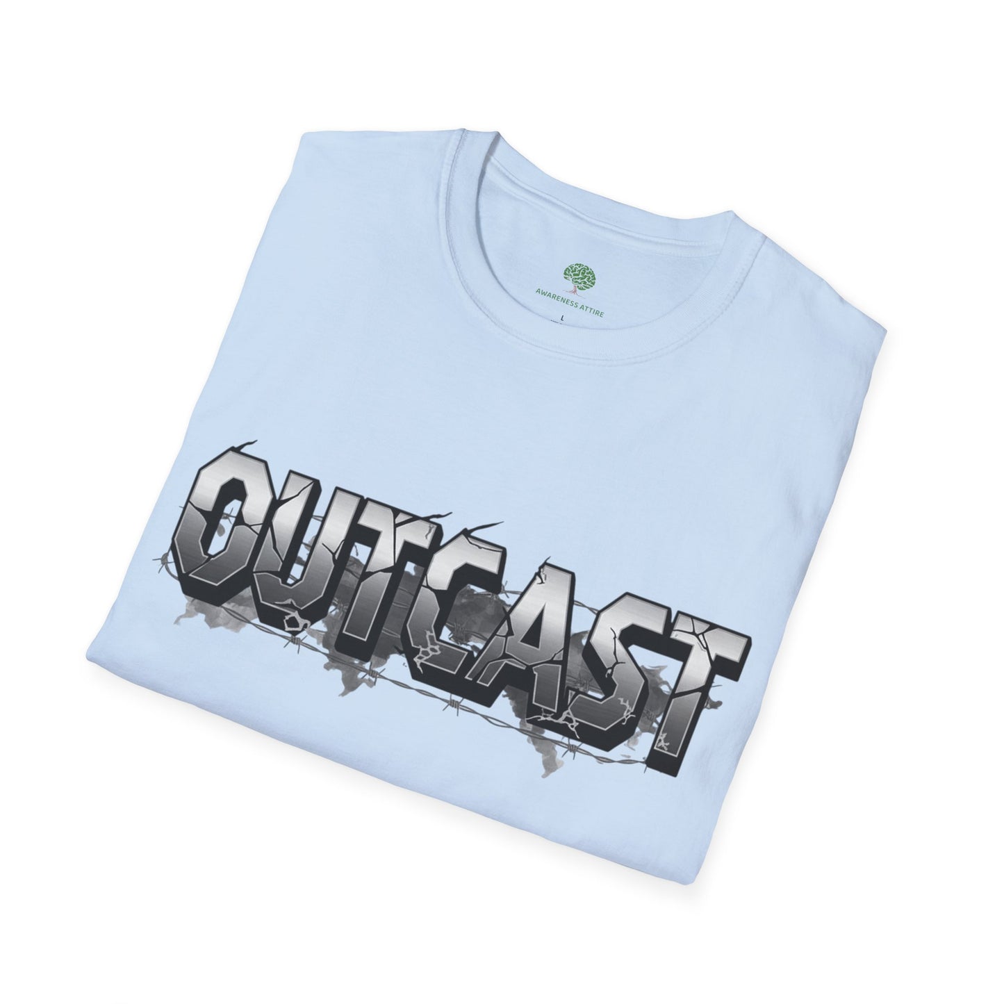 "Outcast" T-Shirt | Minimalist Typography Slogan Tee