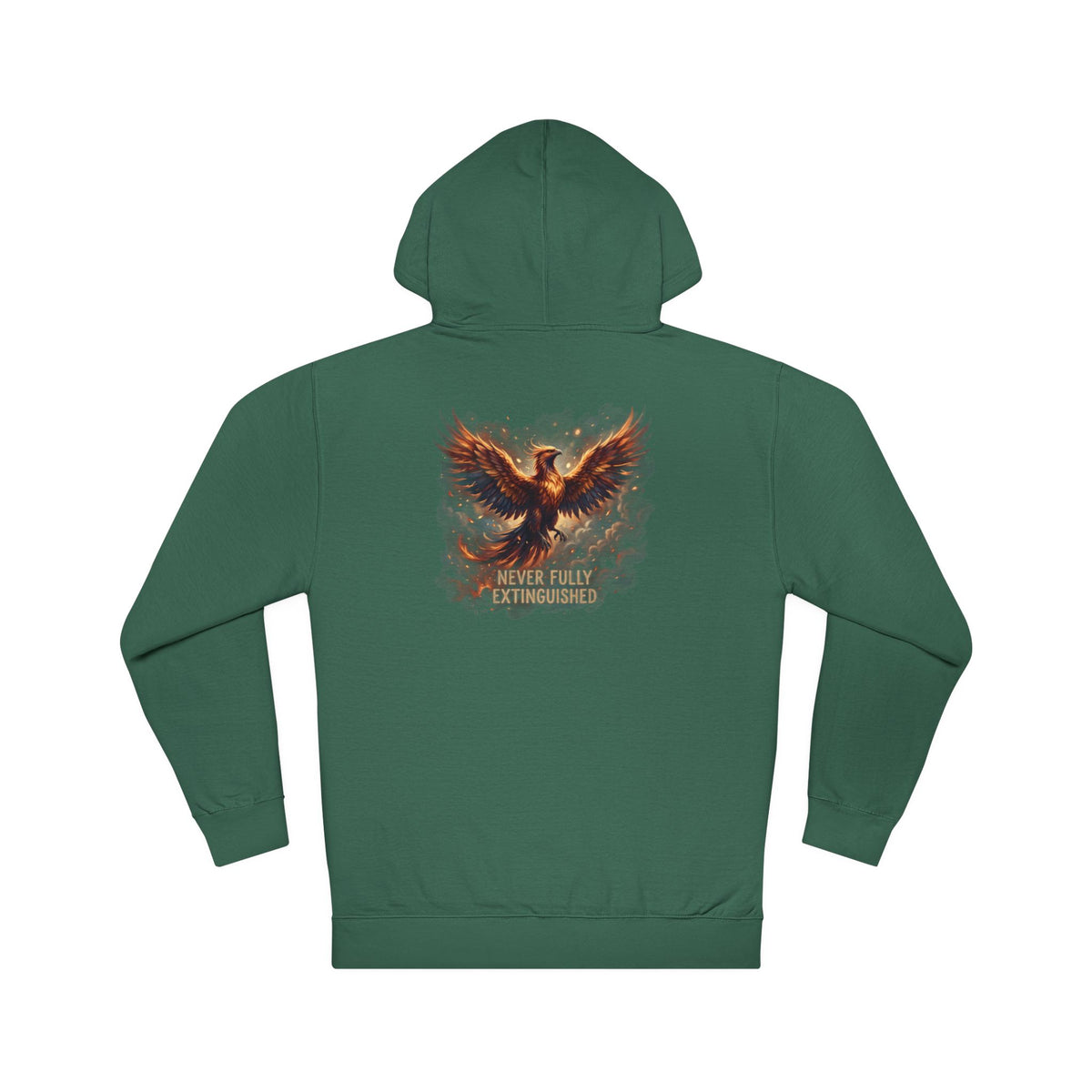 Phoenix Rising Never Full Extinguished Inspirational Mental Health Hoodie