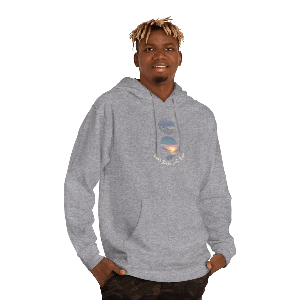 Your Story Isn’t Over Yet Semicolon Graphic Hoodie | Suicide Awareness & Mental Health Hoodie