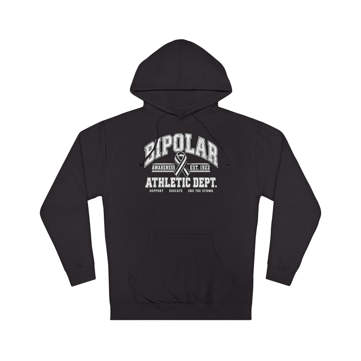 Bipolar Athletic Dept. Hoodie — Retro Varsity Mental Health Awareness Sweatshirt