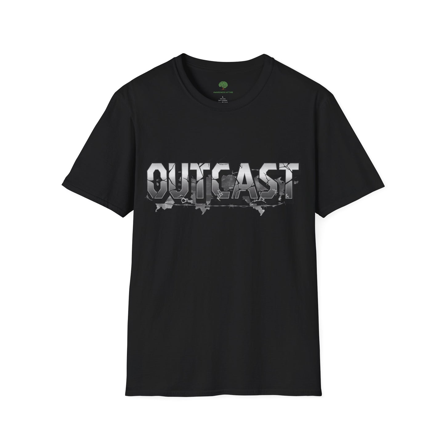 "Outcast" T-Shirt | Minimalist Typography Slogan Tee