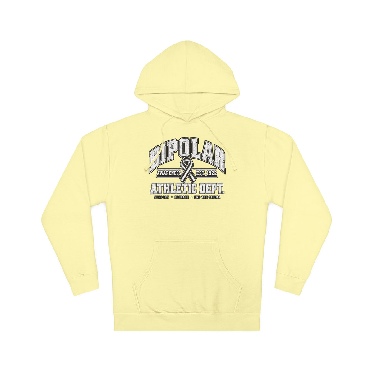 Bipolar Athletic Dept. Hoodie — Retro Varsity Mental Health Awareness Sweatshirt